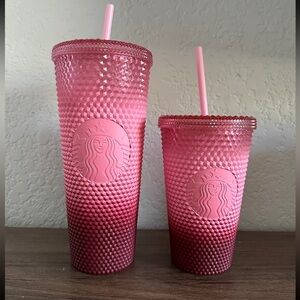 Starbucks pink tumblers bling